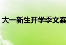 大一新生開(kāi)學(xué)季文案短句（簡(jiǎn)短溫柔的句子）