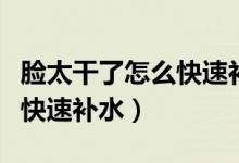 臉太干了怎么快速補水小妙招（臉太干了怎么快速補水）