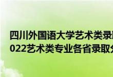 四川外國語大學(xué)藝術(shù)類錄取分數(shù)線2020（四川外國語大學(xué)2022藝術(shù)類專業(yè)各省錄取分數(shù)線是多少）