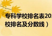 ?？茖W(xué)校排名表2021（2022本科附屬?？茖W(xué)校排名及分?jǐn)?shù)線）
