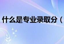 什么是專業(yè)錄取分（什么是專業(yè)錄取分數(shù)線）